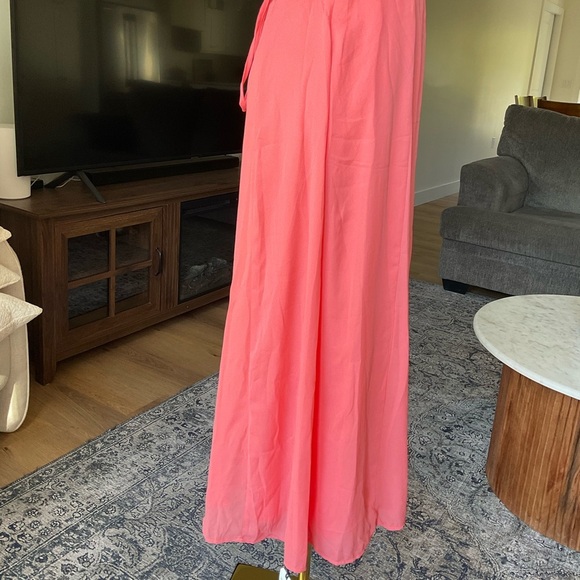 Abercrombie & Fitch Peach Wrap Midi Dress - Picture 7 of 10